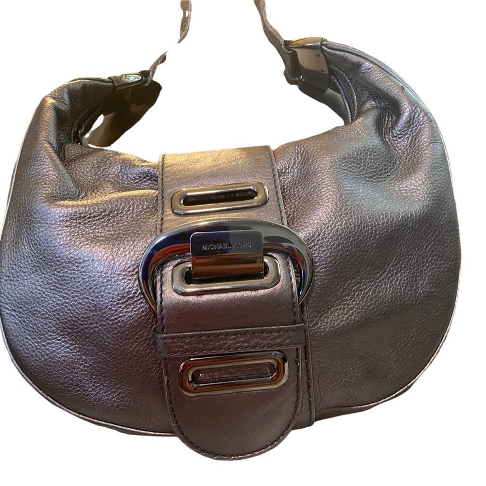 -$ Drop MICHAEL KORS PEWTER LEATHER SHOULDER BAG